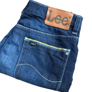 Lee Bruce Jeans Women's Dark Wash Straight Leg Denim Pants Size‎ W30 L33 (30x28)